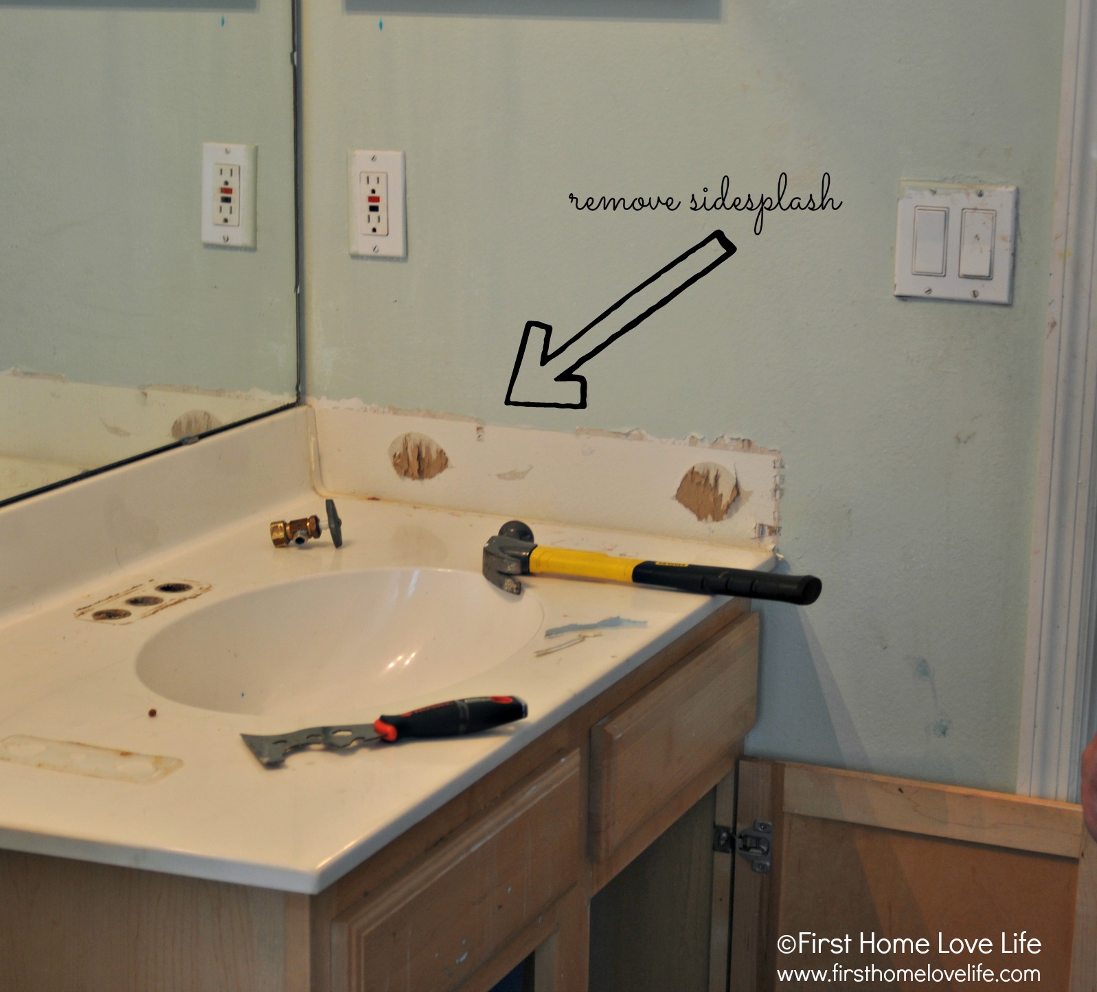 Remove Bathroom Vanity How To Remove An Old Bathroom Vanity Diy 