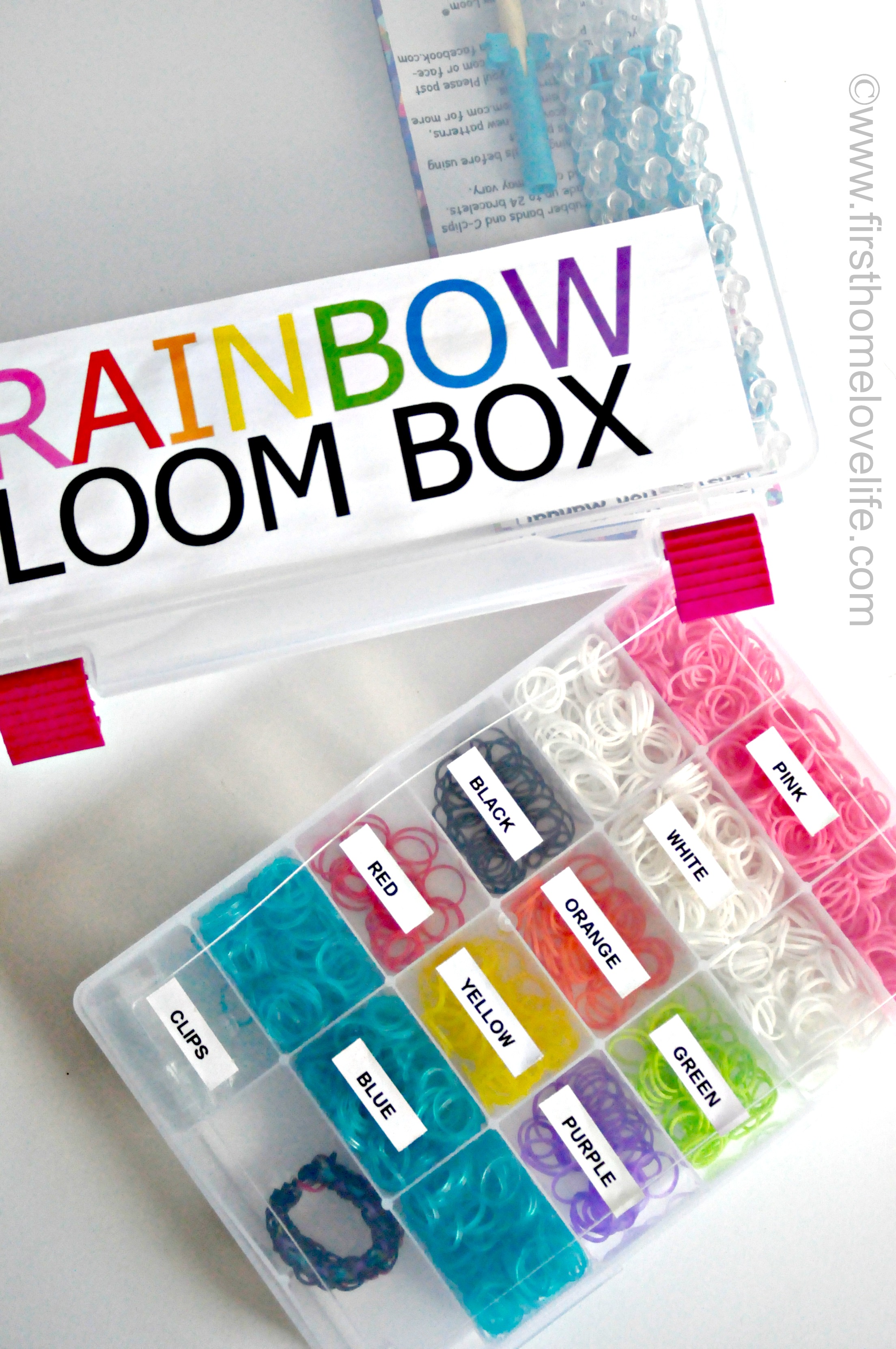 Storage solution for rainbow looms !  Rainbow loom storage, Rainbow loom  rubber bands, Rainbow loom patterns