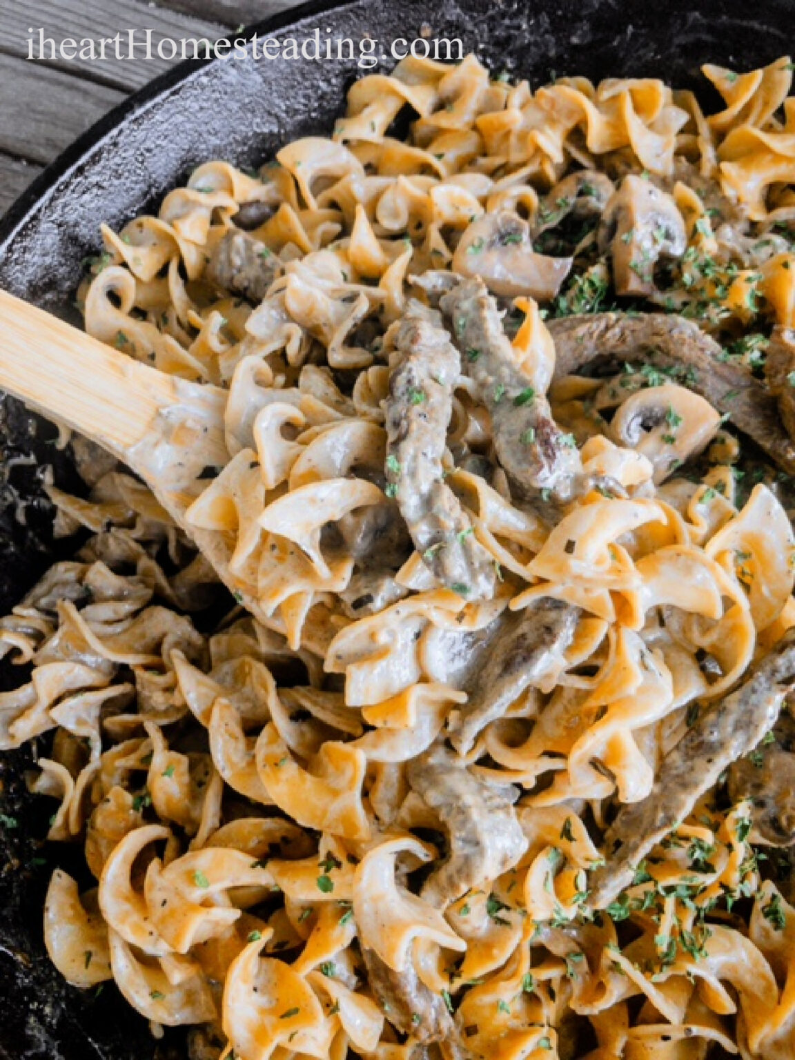 Easy 30 Minute Blue Cheese Beef Stroganoff - First Home Love Life